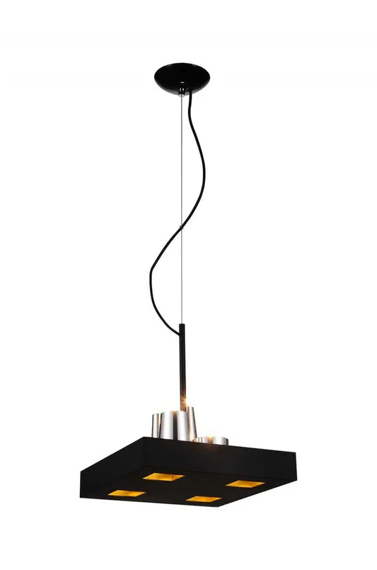 14 X 14 X 59 Black Stainless Steel Pendant Lamp HomeRoots