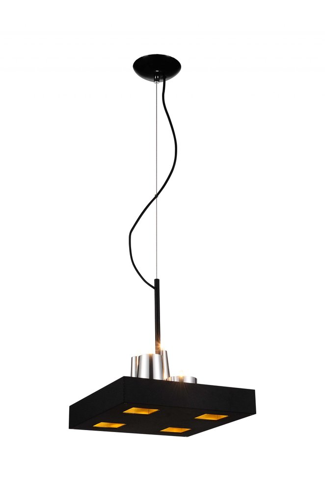 14 X 14 X 59 Black Stainless Steel Pendant Lamp HomeRoots