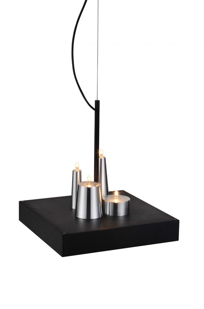14 X 14 X 59 Black Stainless Steel Pendant Lamp HomeRoots
