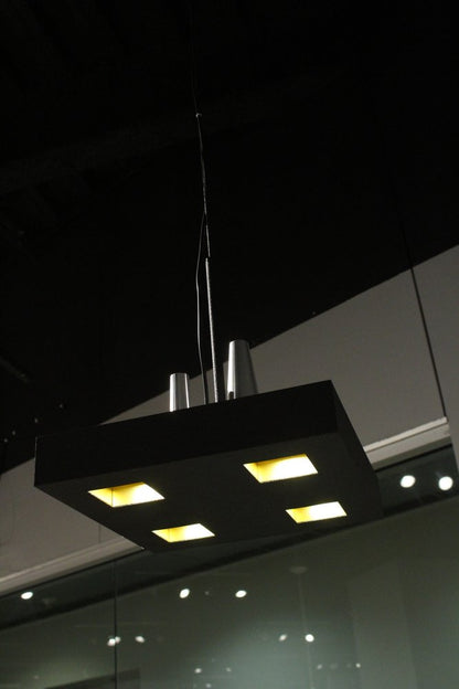 14 X 14 X 59 Black Stainless Steel Pendant Lamp HomeRoots