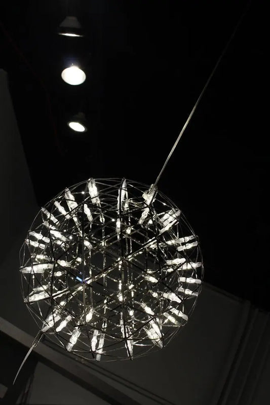 17 X" 17" Stainless Steel Pendant Lamp HomeRoots