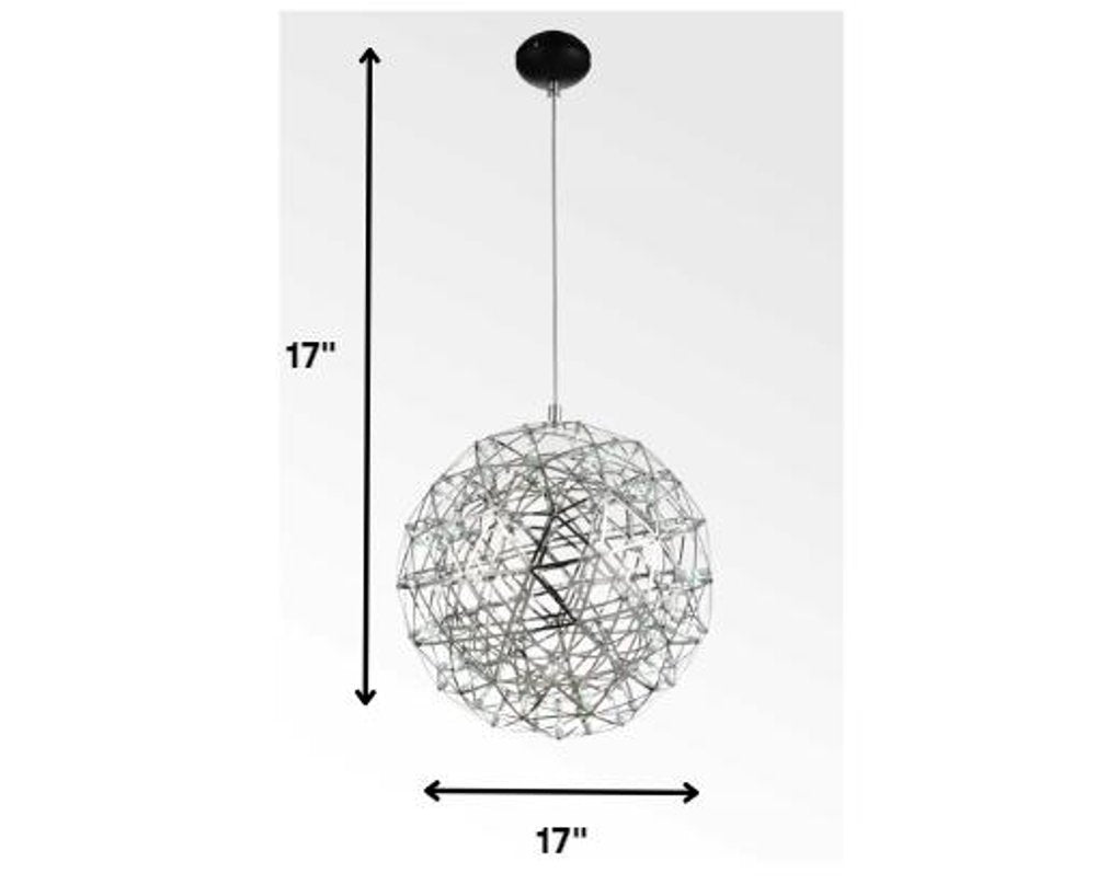 17 X" 17" Stainless Steel Pendant Lamp — view 8