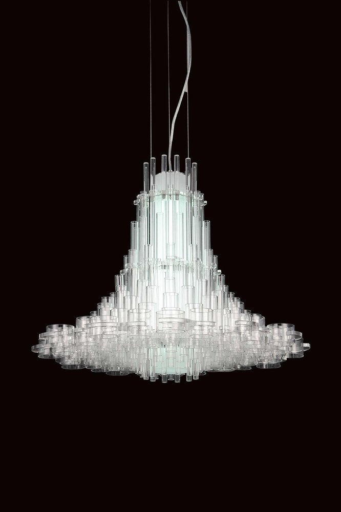 39 X 39 X 70 White Acrylic Pendant Lamp HomeRoots