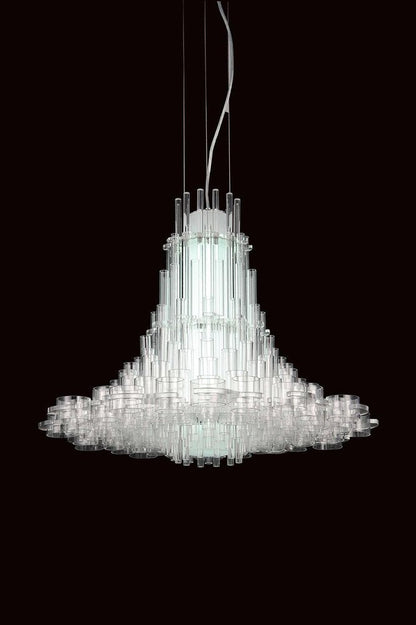 39 X 39 X 70 White Acrylic Pendant Lamp HomeRoots