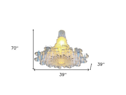 39 X 39 X 70 White Acrylic Pendant Lamp HomeRoots