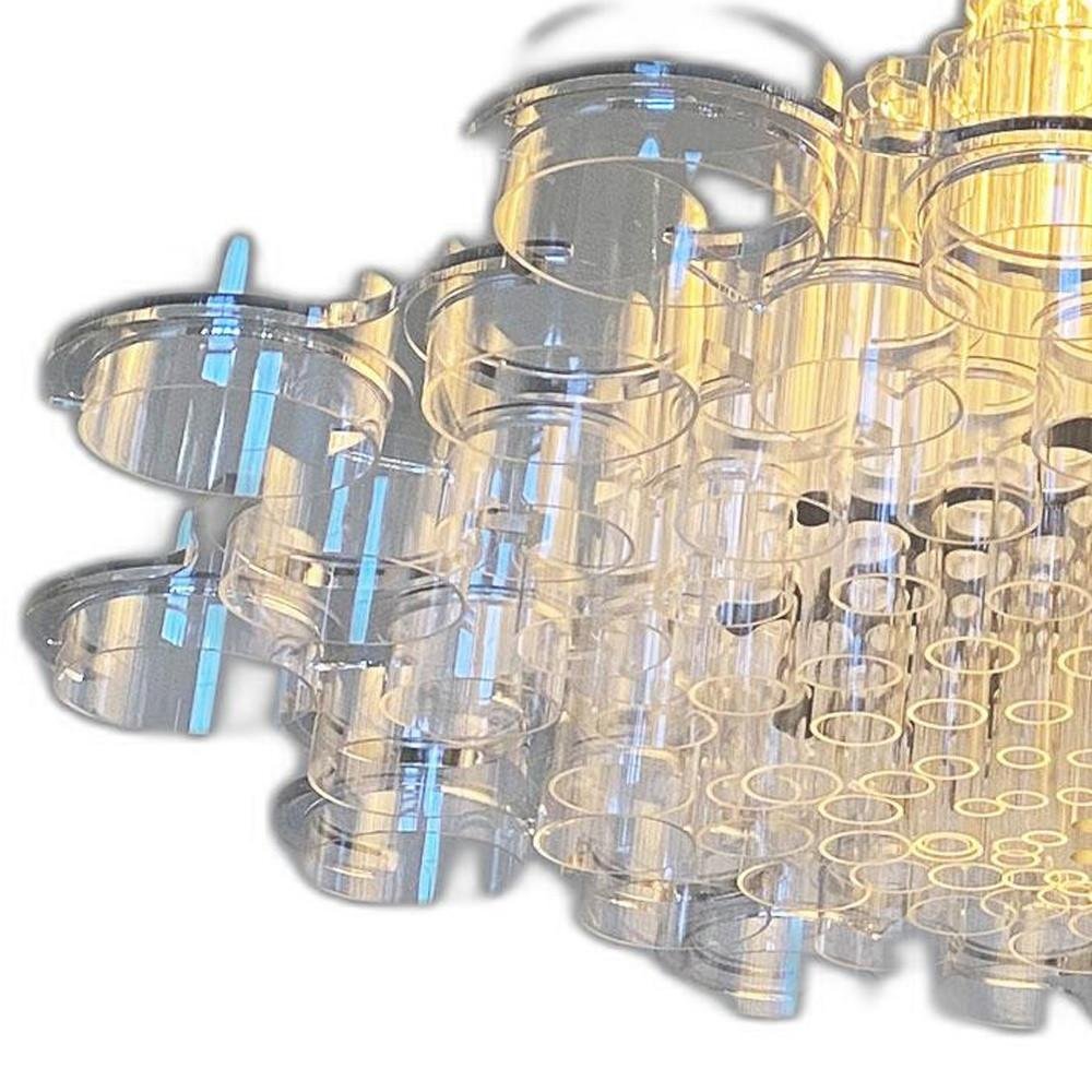 39 X 39 X 70 White Acrylic Pendant Lamp HomeRoots