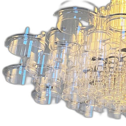 39 X 39 X 70 White Acrylic Pendant Lamp HomeRoots