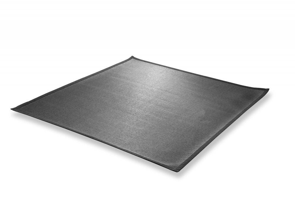 5' Charcoal Square Indoor Outdoor Area Rug HomeRoots