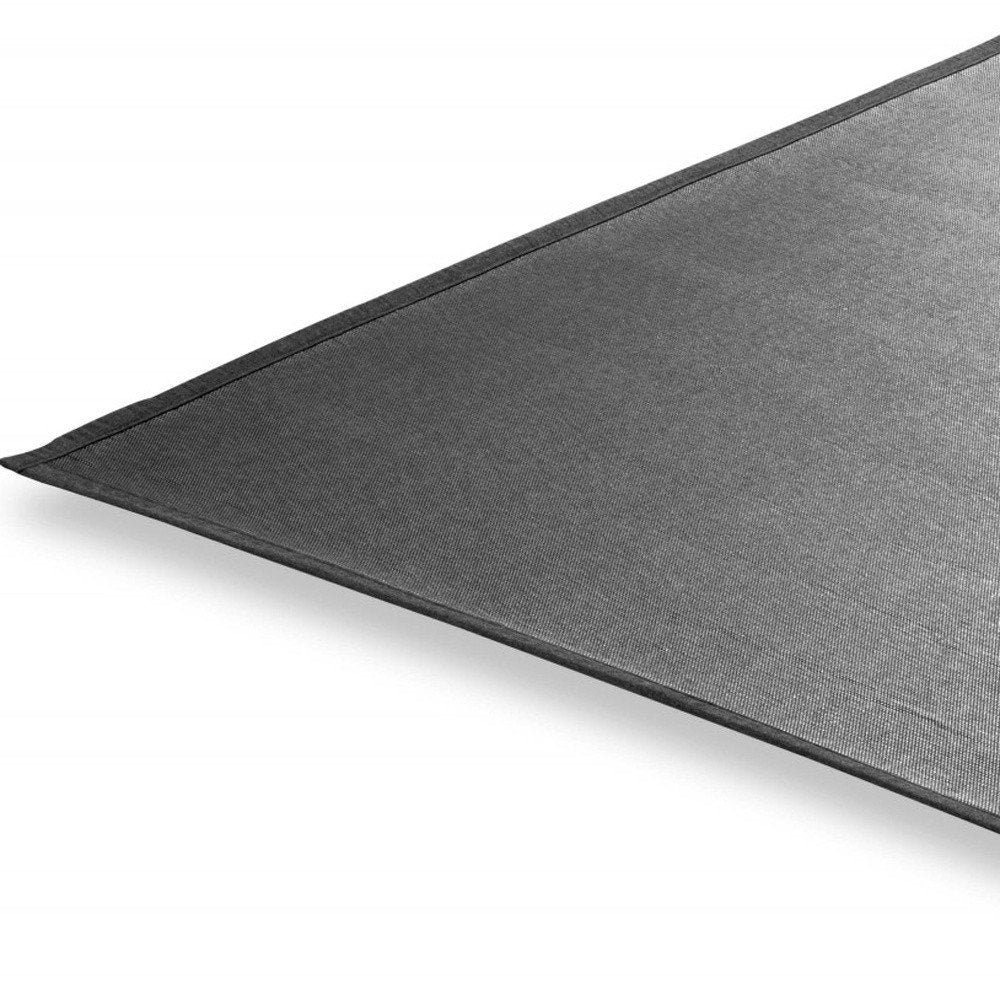 5' Charcoal Square Indoor Outdoor Area Rug HomeRoots