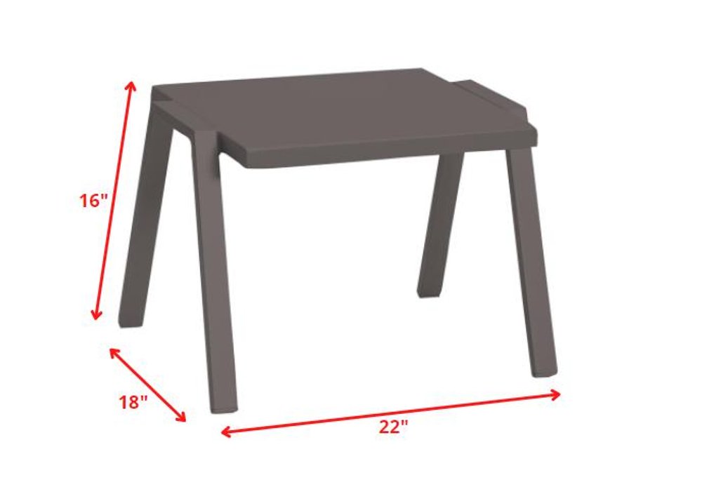 16" Taupe Aluminum End Table HomeRoots