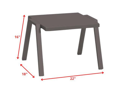 16" Taupe Aluminum End Table HomeRoots