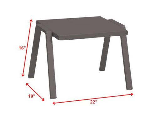 16" Taupe Aluminum End Table HomeRoots
