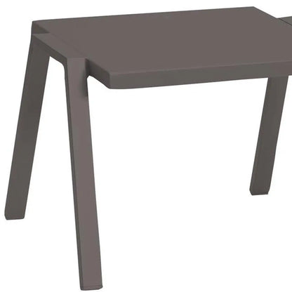 16" Taupe Aluminum End Table HomeRoots