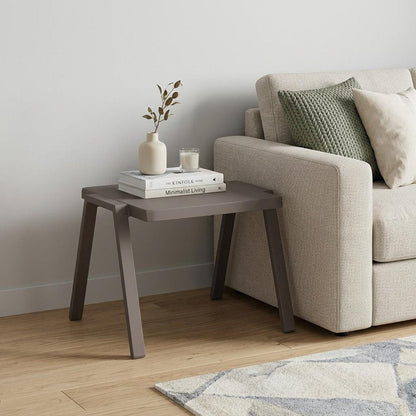 16" Taupe Aluminum End Table HomeRoots