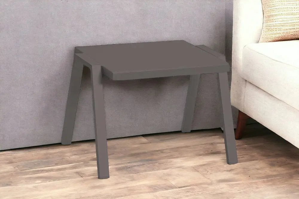 16" Taupe Aluminum End Table HomeRoots