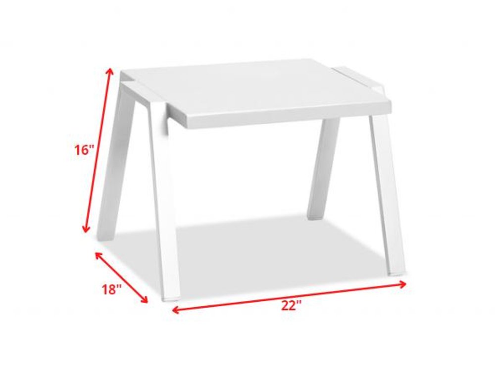 16" White Aluminum End Table HomeRoots