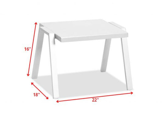 16" White Aluminum End Table HomeRoots
