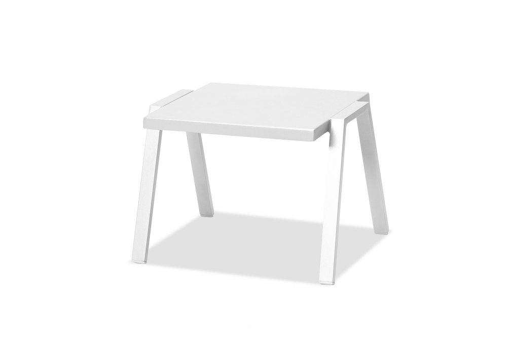 16" White Aluminum End Table HomeRoots