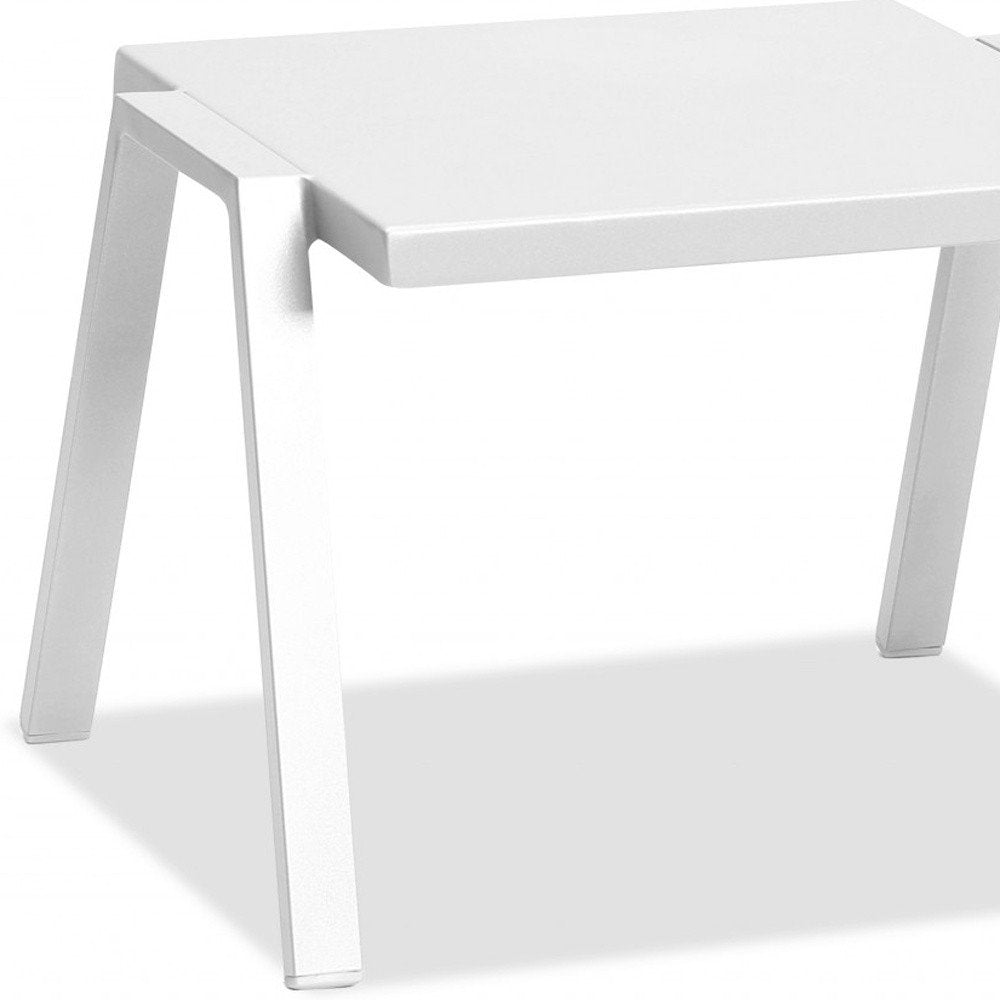 16" White Aluminum End Table HomeRoots