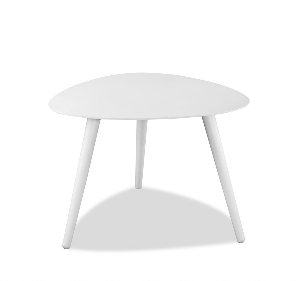 16" White Aluminum End Table HomeRoots