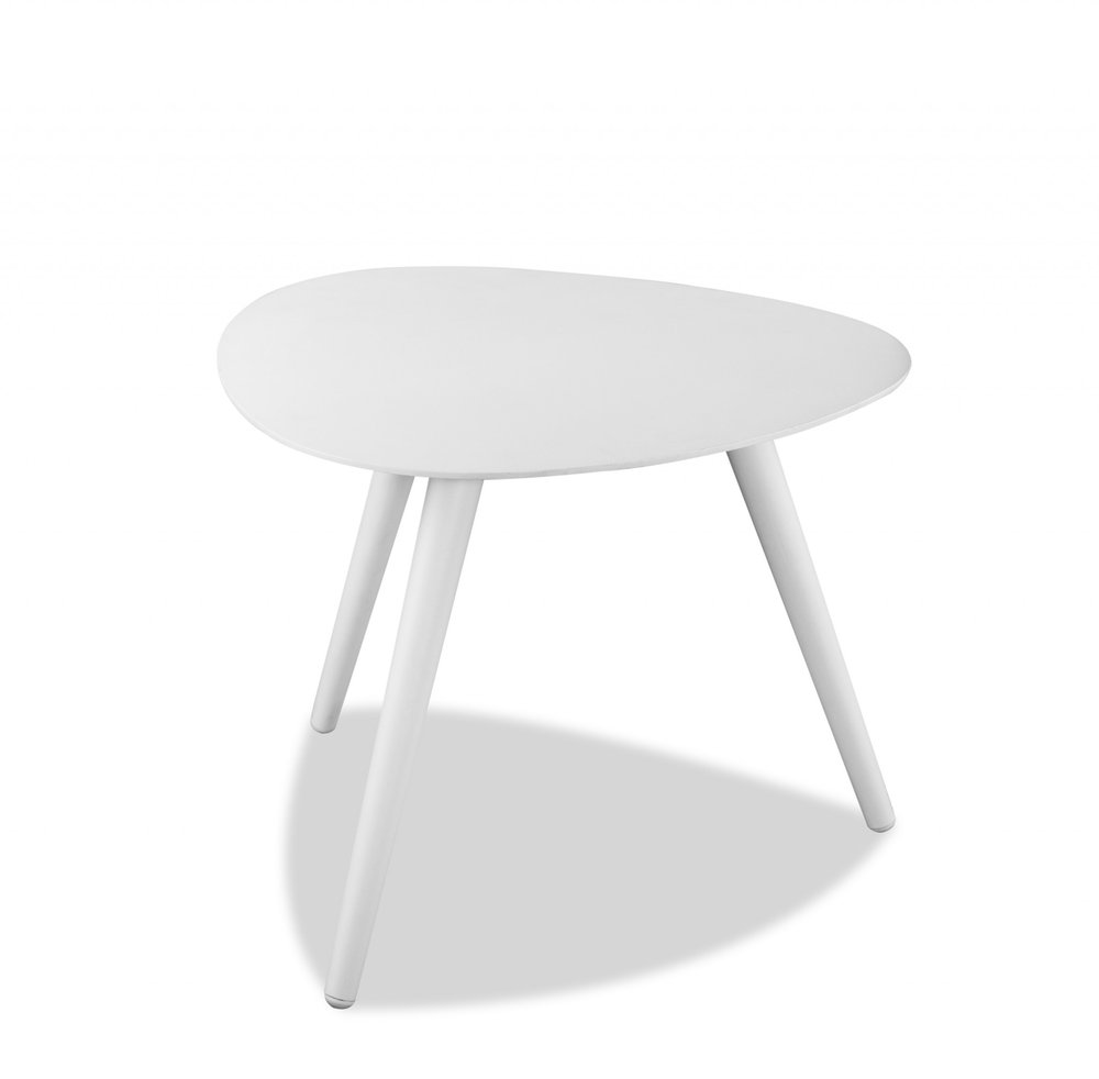 16" White Aluminum End Table HomeRoots