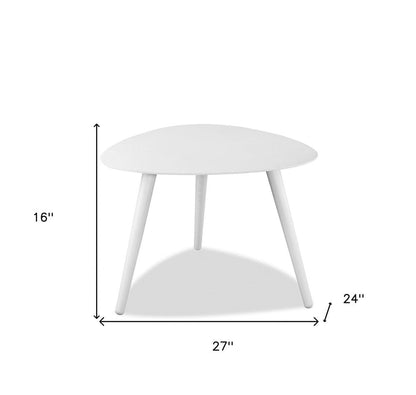 16" White Aluminum End Table HomeRoots