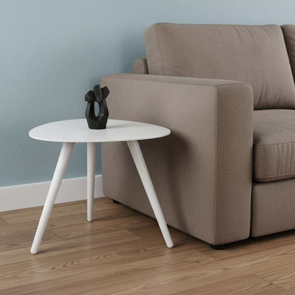 16" White Aluminum End Table HomeRoots