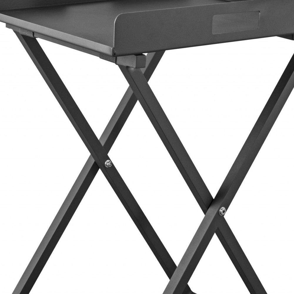 Gray Aluminum Indoor Outdoor Tray Table - FurniFindUSA