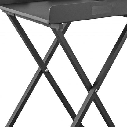 19" Gray Aluminum Outdoor Side Table HomeRoots