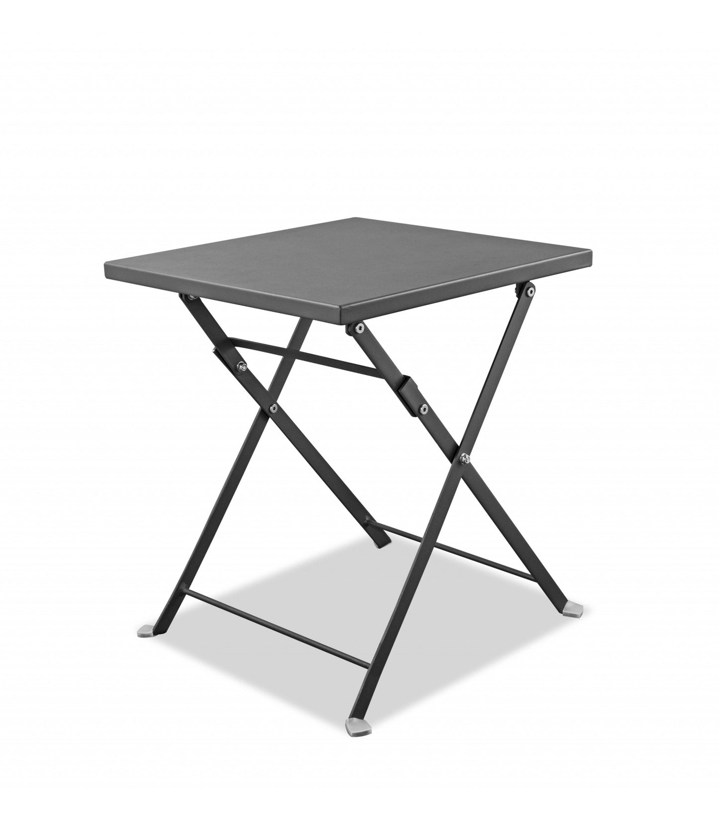 18" Gray Stainless Steel Square End Table