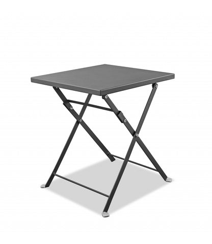 18" Gray Stainless Steel Square End Table