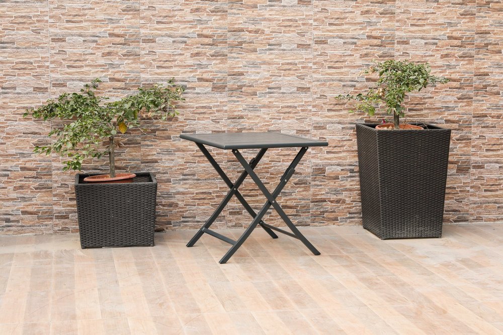 18" Gray Stainless Steel Square End Table HomeRoots