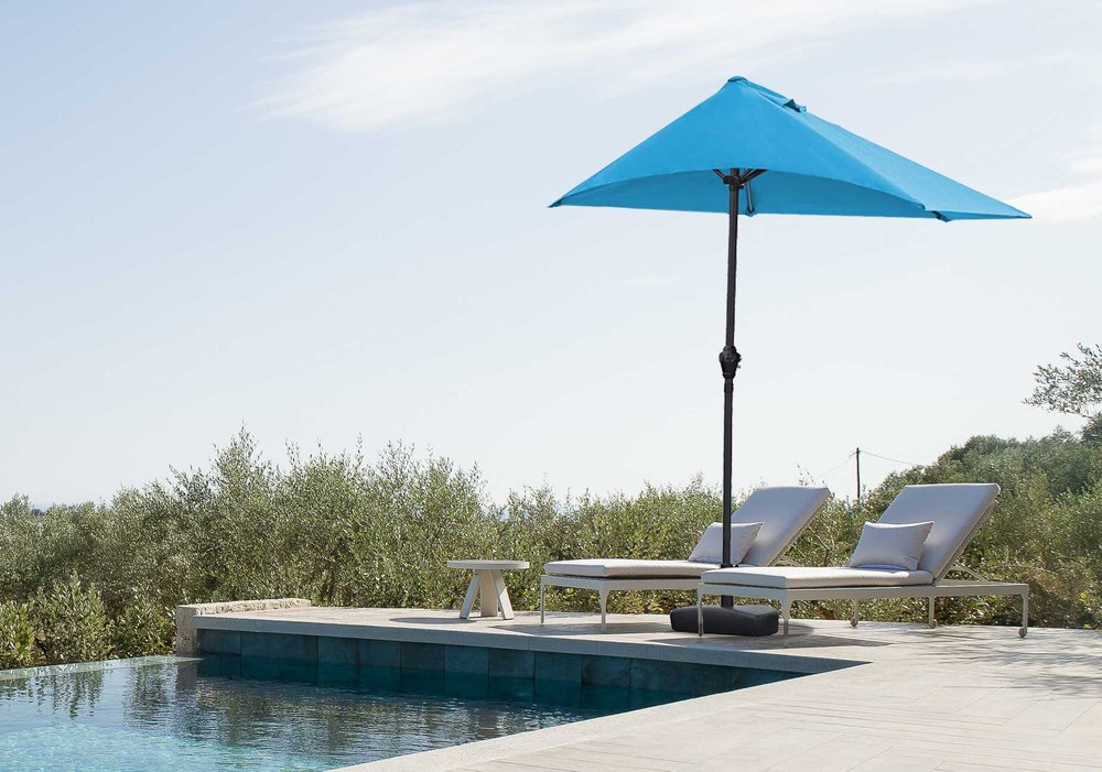 9" Aqua Outdoor Side Wall Umbrella HomeRoots