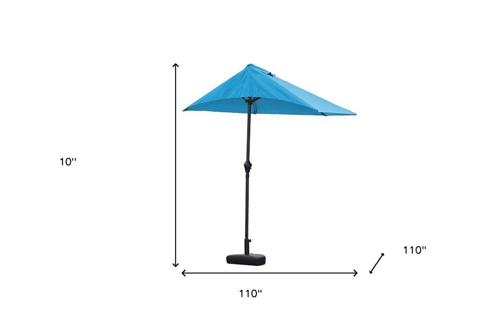 9" Aqua Outdoor Side Wall Umbrella HomeRoots