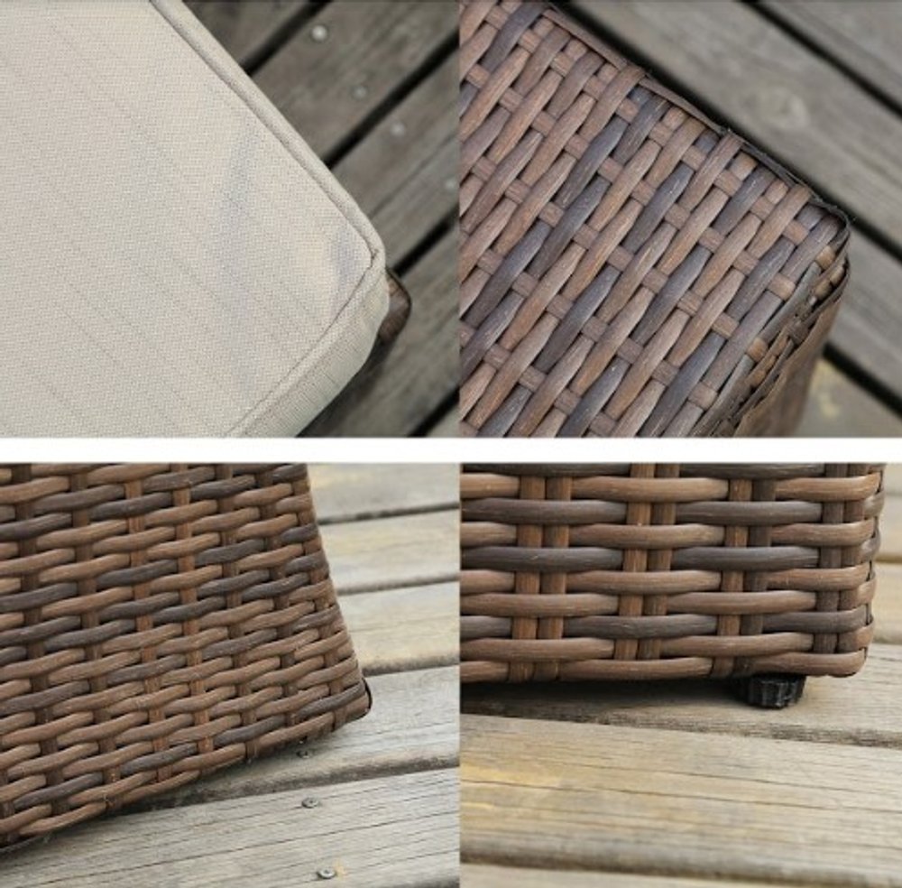 180.96" X 33.54" X 34.71" Brown 8Piece Outdoor Sectional Set With Cushions HomeRoots