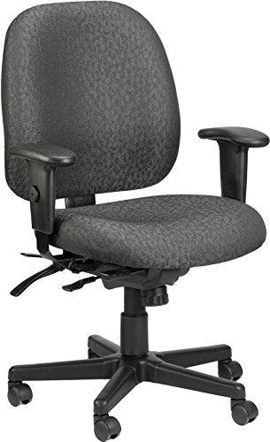 Charcoal Adjustable Swivel Fabric Rolling Office Chair - FurniFindUSA