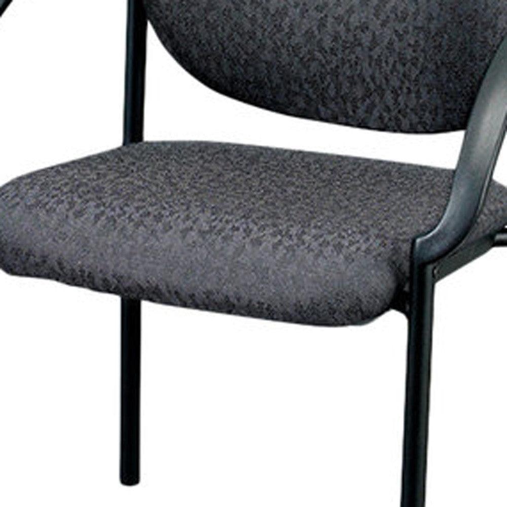 Set of Two Charcoal Fabric Office Chair - FurniFindUSA