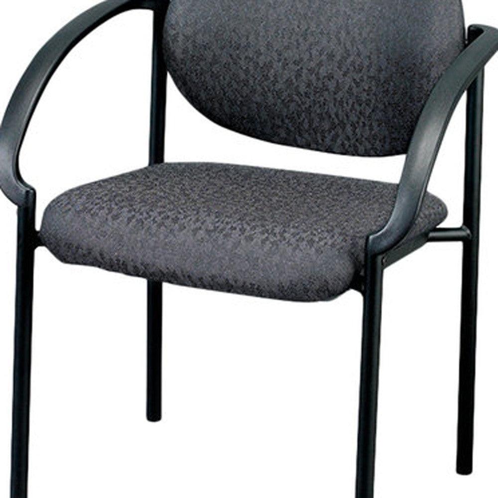 Set of Two Charcoal Fabric Office Chair - FurniFindUSA