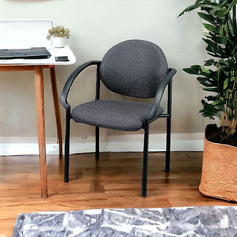 Set of Two Charcoal Fabric Office Chair - FurniFindUSA