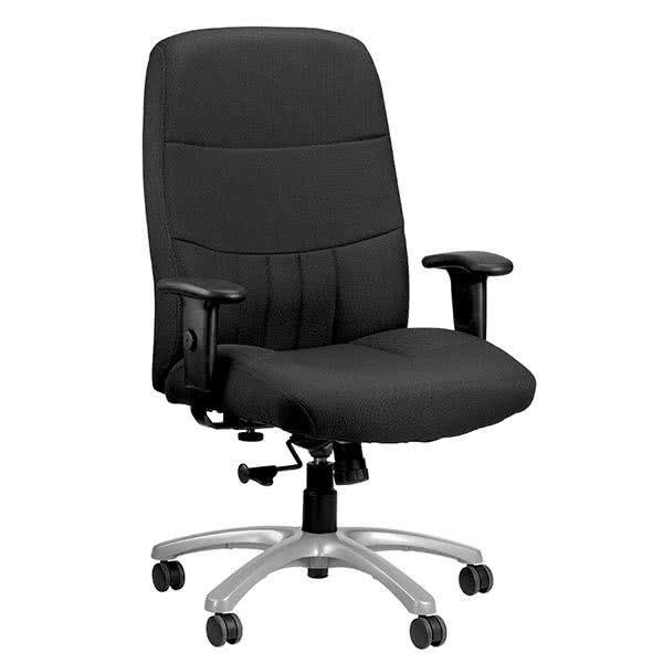 Black Adjustable Swivel Fabric Rolling Office Chair - FurniFindUSA