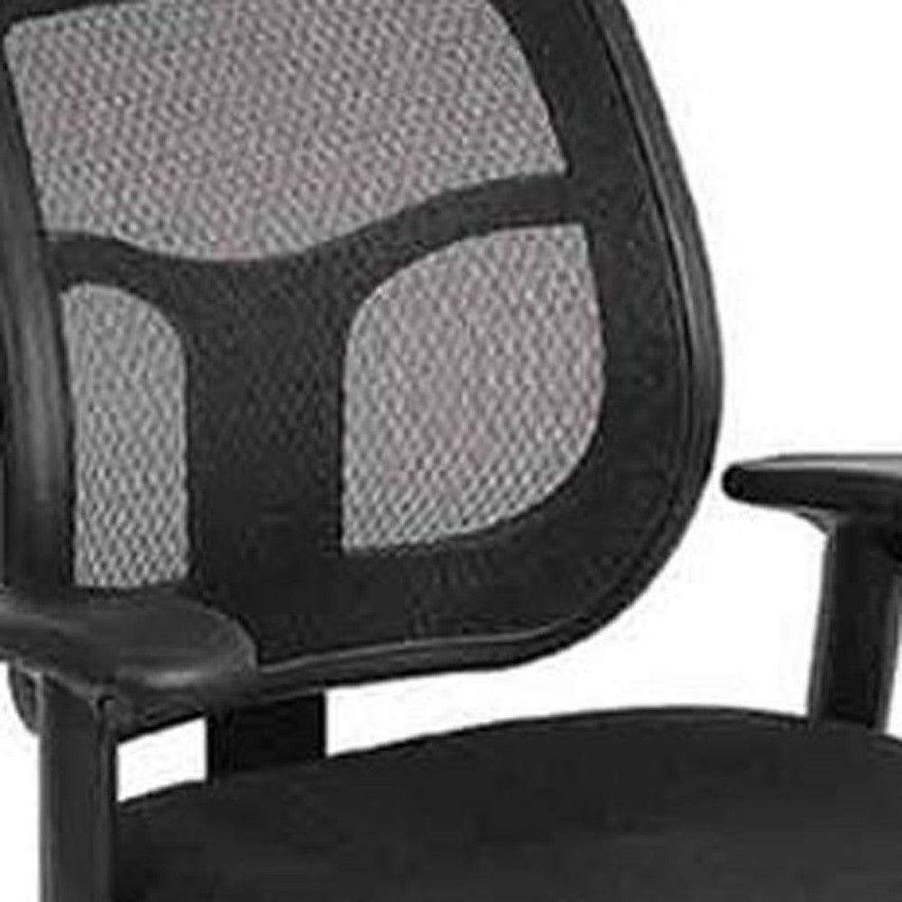 Black Adjustable Swivel Mesh Rolling Drafting Chair - FurniFindUSA