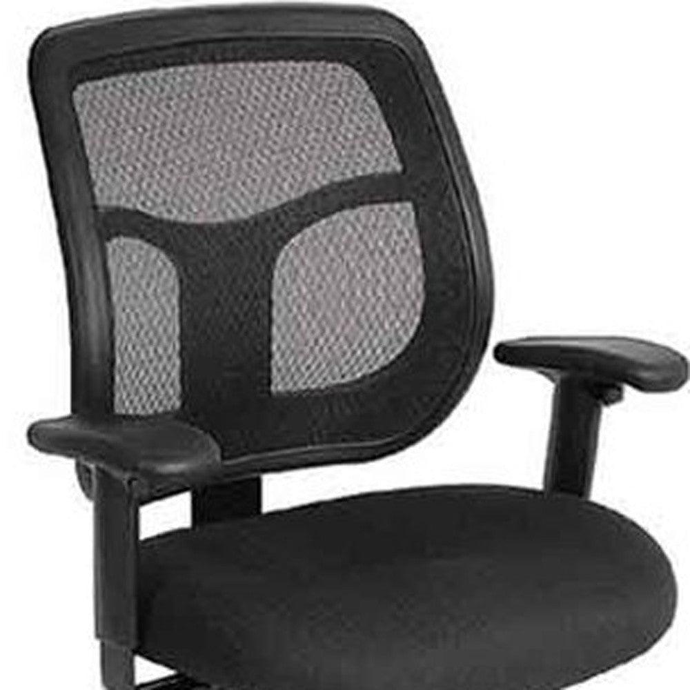 Black Adjustable Swivel Mesh Rolling Drafting Chair - FurniFindUSA