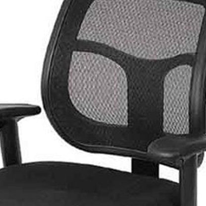 Black Adjustable Swivel Mesh Rolling Drafting Chair - FurniFindUSA