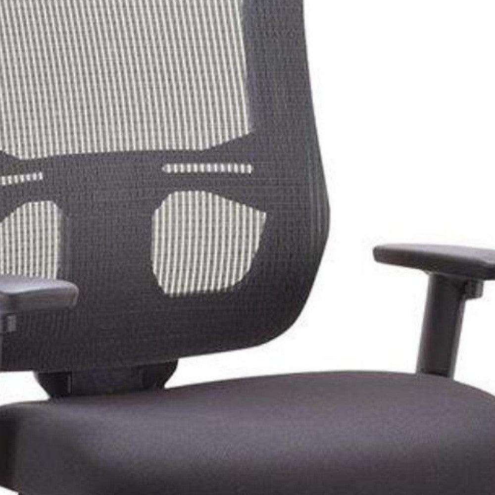 Black Adjustable Swivel Mesh Rolling Drafting Chair - FurniFindUSA