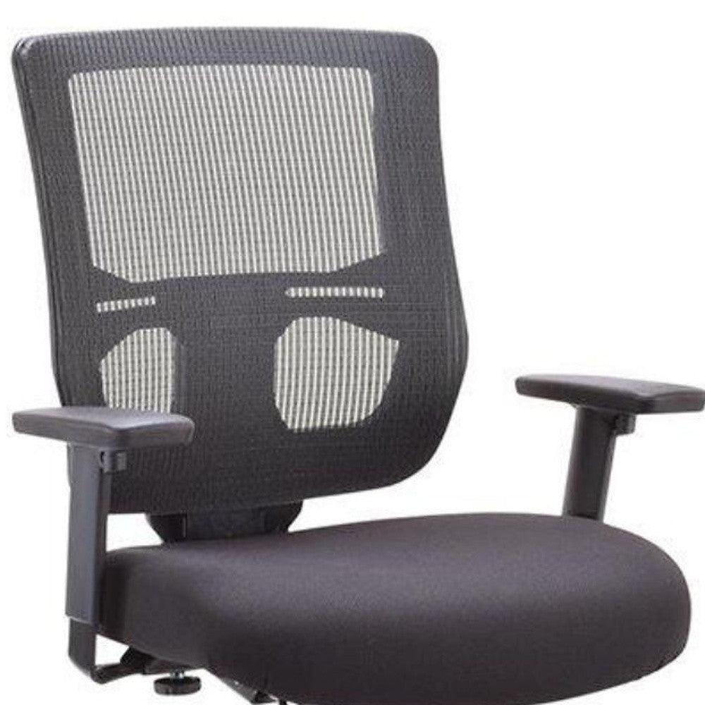 Black Adjustable Swivel Mesh Rolling Drafting Chair - FurniFindUSA