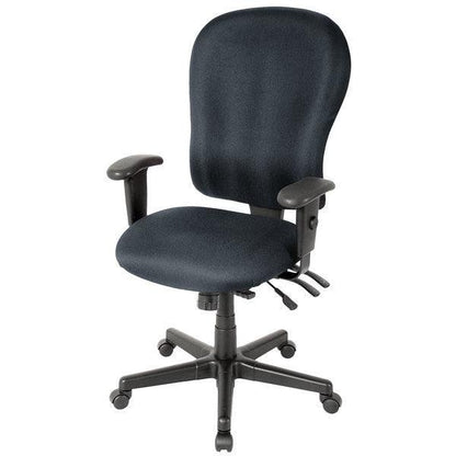 Charcoal Adjustable Swivel Fabric Rolling Office Chair - FurniFindUSA