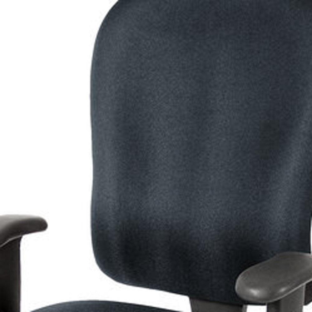 Charcoal Adjustable Swivel Fabric Rolling Office Chair - FurniFindUSA