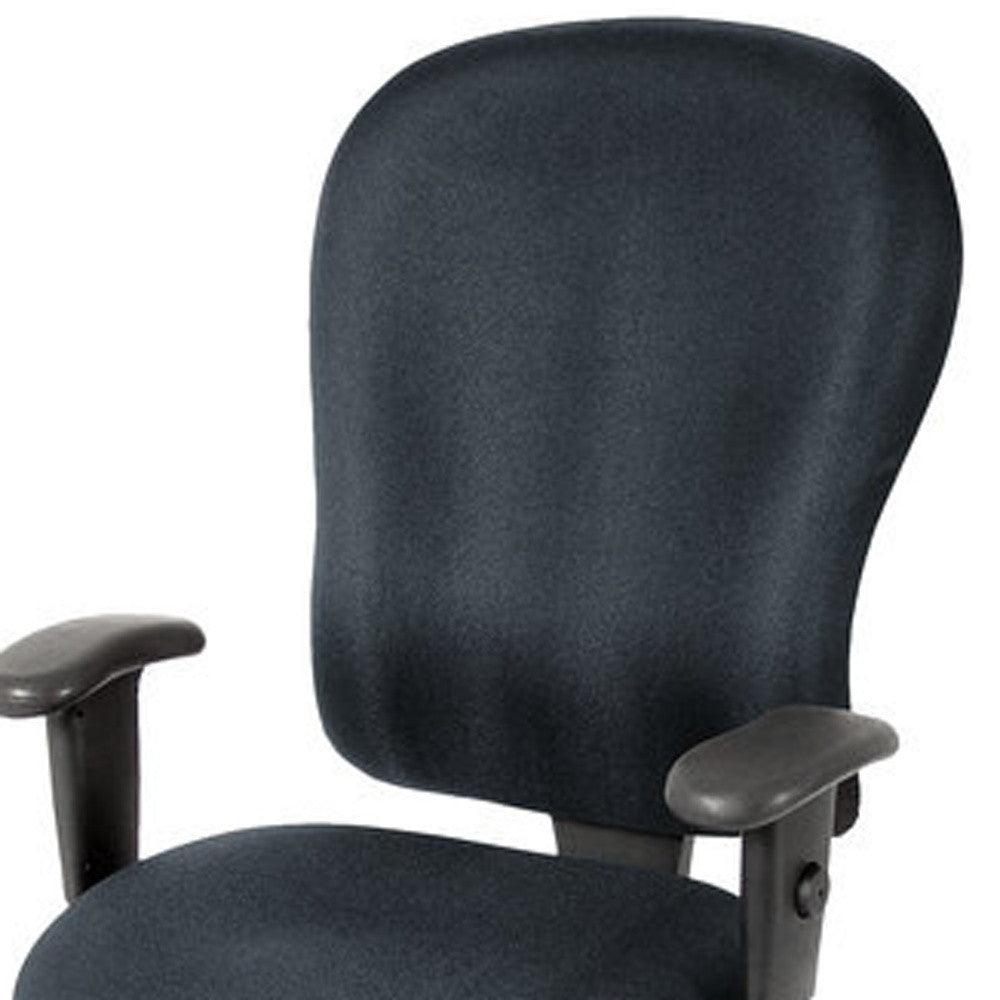 Charcoal Adjustable Swivel Fabric Rolling Office Chair - FurniFindUSA