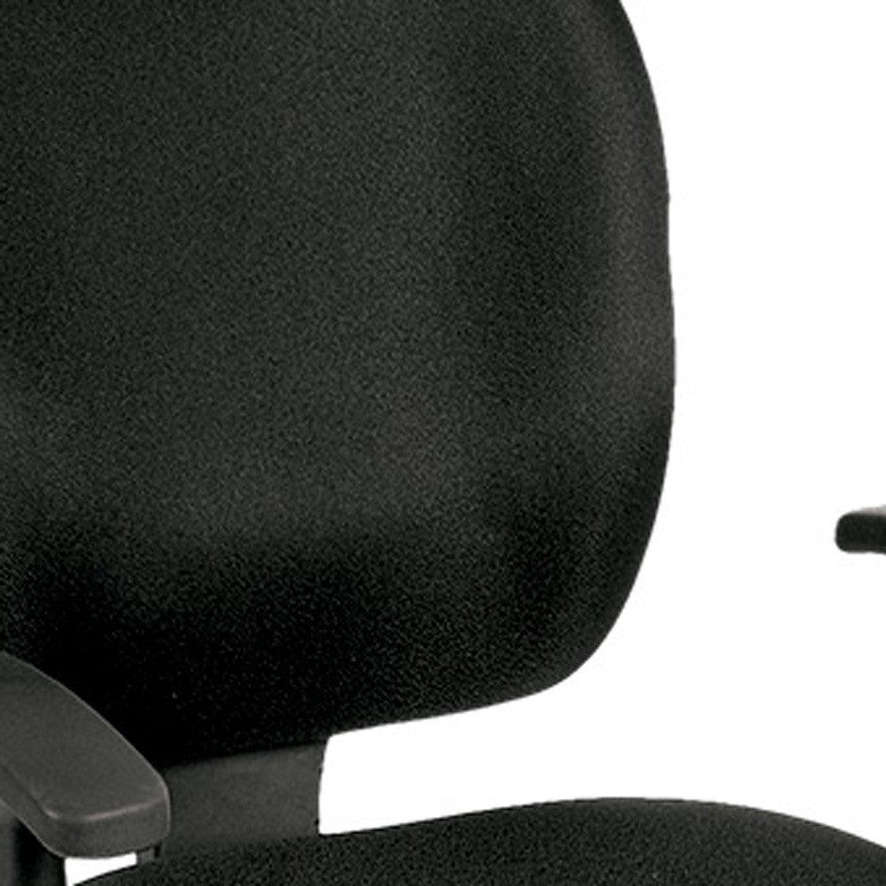 Charcoal Adjustable Swivel Fabric Rolling Office Chair - FurniFindUSA