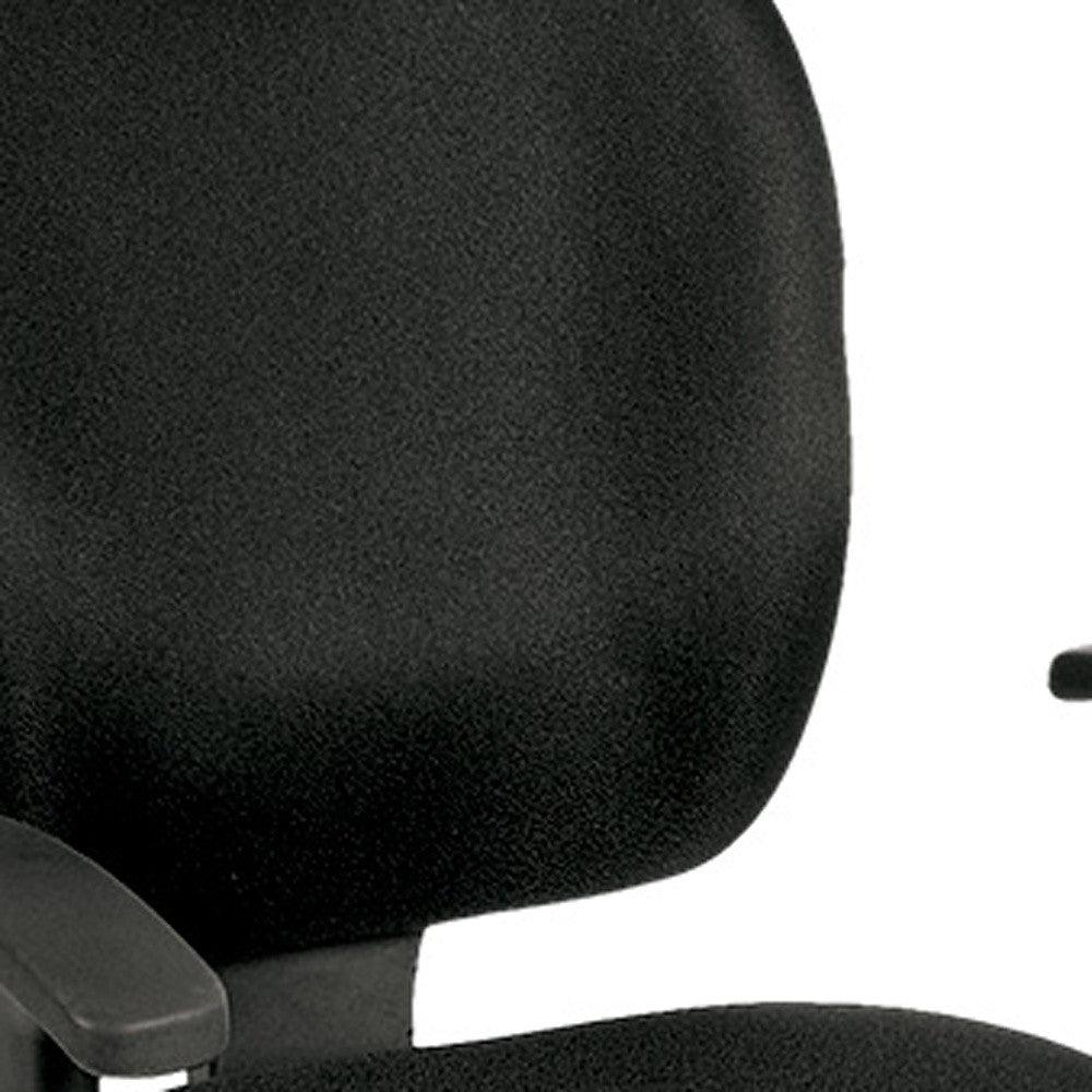 Charcoal Adjustable Swivel Fabric Rolling Office Chair - FurniFindUSA